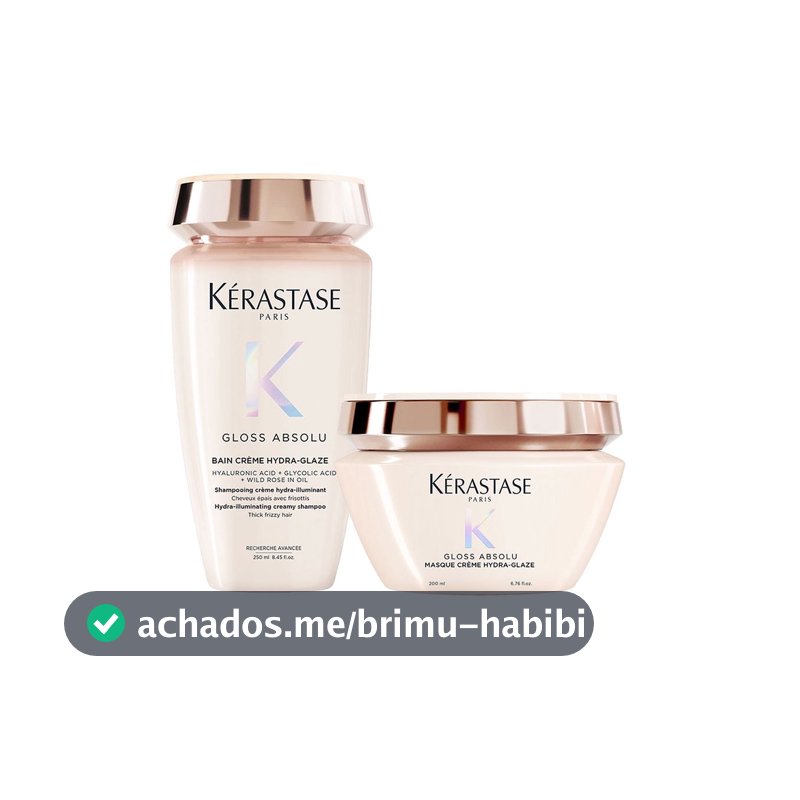 Kit Kérastase Gloss Absolu Crème Hydra-Glaze Shampoo 250ml + Máscara 200ML