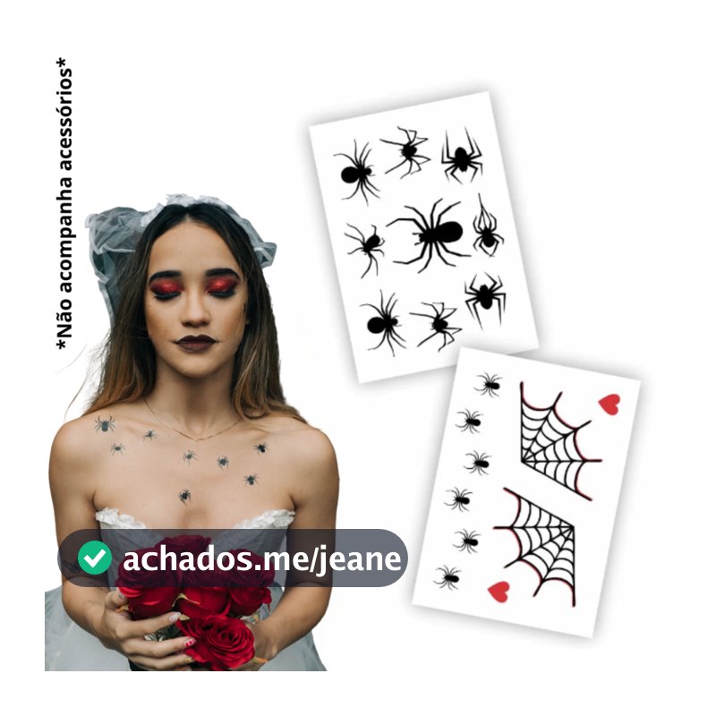 Tatuagem Temporária Infantil Halloween Banca | Aranha