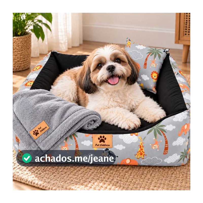 cama caminha pet kit 3 peças para cachorro e gato fundo impermeável tamanho 60x60. varias estampa