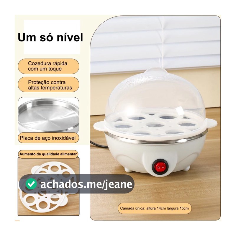 Cozedor de Ovos 110v/220v Elétrico Portátil Cozinha à Vapor