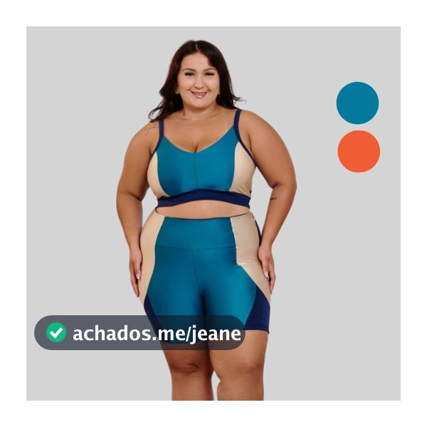 Conjunto Fitness Brilhoso Bermuda + Top S/bojo Plus Size 11201/11200
