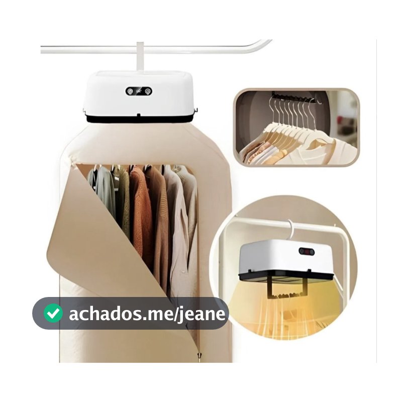 Secador De Roupa Portátil Elétrica Com Cortina Seca Rápido