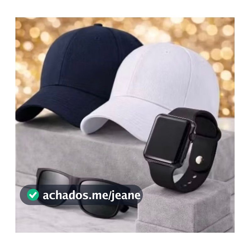 Kit Relógio Digital + Óculos Black Premium + Boné Liso Com Regulagem