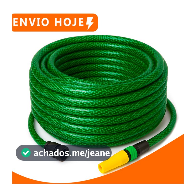 Mangueira De Jardim Reforçada Trançada Completa 10/15/20/25/30/35/50 Metros