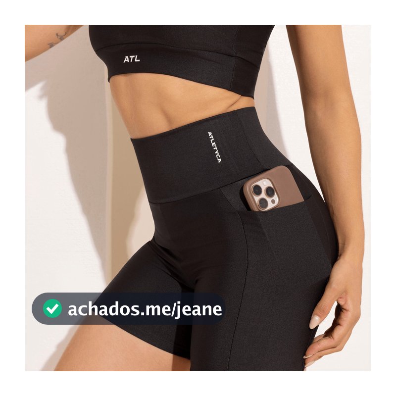 Short Feminino Fitness com Bolso Atletyca Academia, Corrida e Treino