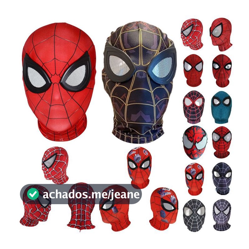 【 READY STOCK 】 The Vingadores Homem-Aranha De Ferro Sem Caminho Para Casa Miles Morales Máscara Elástica Capa De Cabeça Cosplay Traje Crianças Adultas