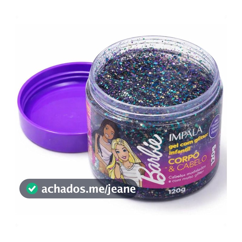 Gel Glitter Impala Barbie Corpo e Cabelo 120g