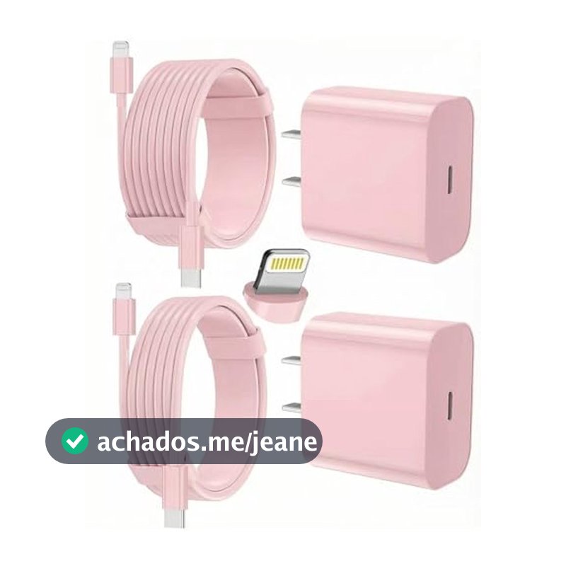 Carregador Para iPhone Carregamento Rápido 2 Pacotes Tipo C Bloco De Parede Com [6 Pés & amp ; 10FT] Cabo Longo USB Ligh