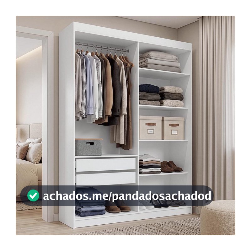 Guarda-Roupa Closet 2 Gavetas 121 cm Venus Madesa