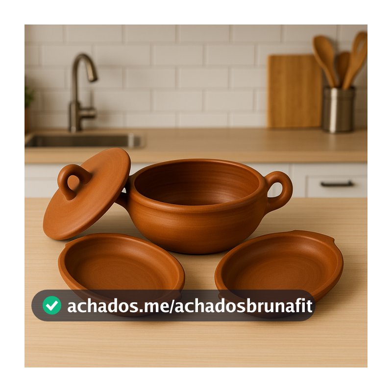 Panela De Barro Com Travessas Cerramica Feito a Mão Artesanal Kit feijoada