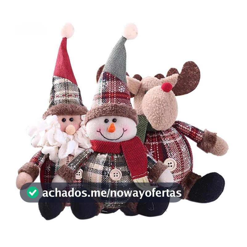 Boneco de Papai Noel/Moço de Neve para Decoração de Mesa de Natal