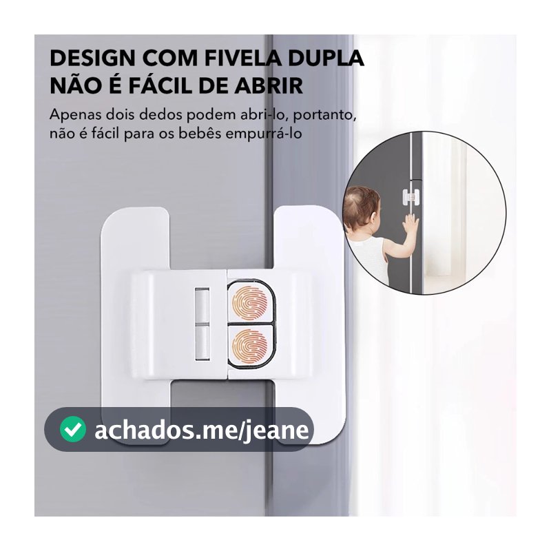 Trava de Segurança para Geladeira e Freezer 3 ou 5 Unidades Protetor Infantil Multifuncional Anti-Abertura para Crianç