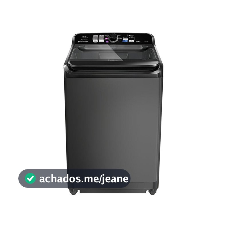 Máquina de Lavar Roupas 15 Kg Panasonic NA-F150B1T Automática, Smartsense, Cesto Inox, Titânio