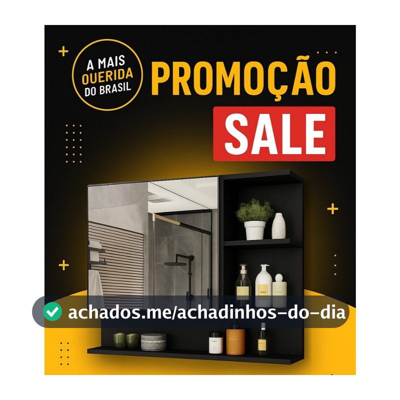 A MAIS QUERIDA DO BRASIL!  Armário Espelheira com Porta Cleopatra - VÁRIAS CORES