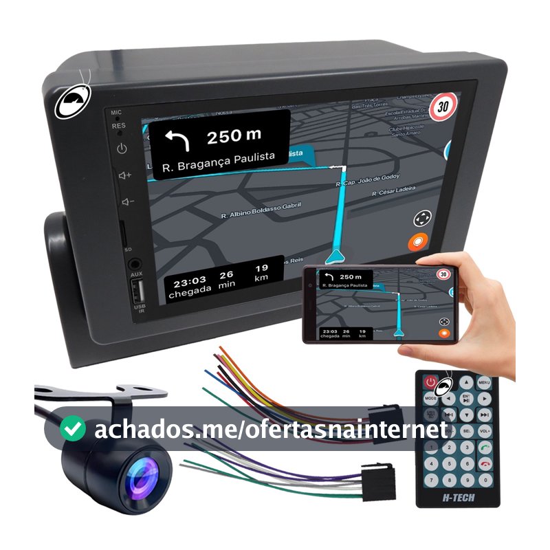 Multimídia 2 Din 7'' Polegadas Uno Mille 94/13 Fiorino 97/13 + Câmera Ré