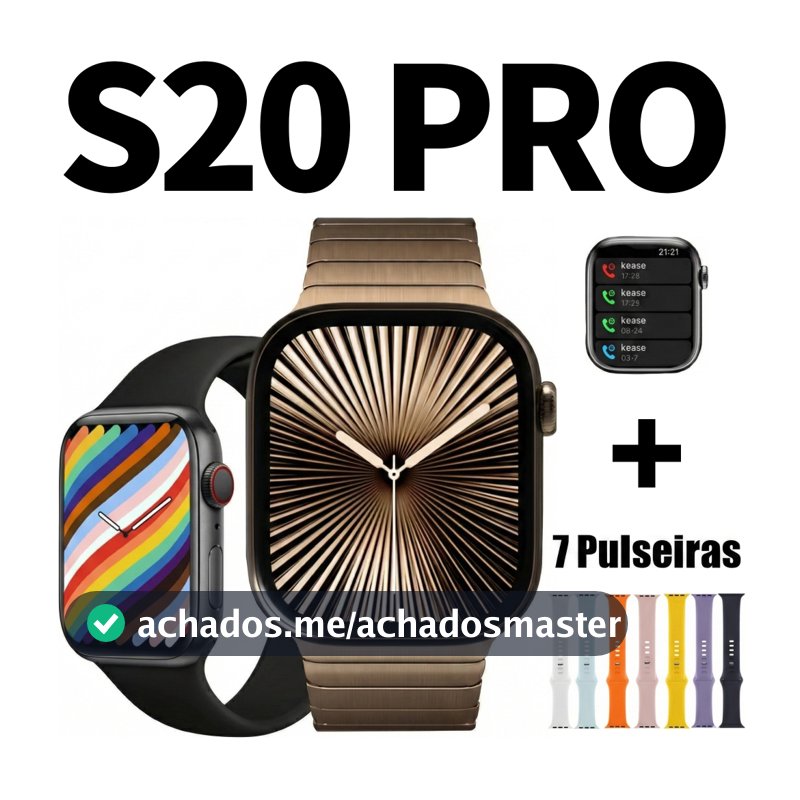 2026 Novo Watch S20 PRO Max Relógio 10 Smart Watch Homens BT Chamada Sempre Em Exibição Temperatura