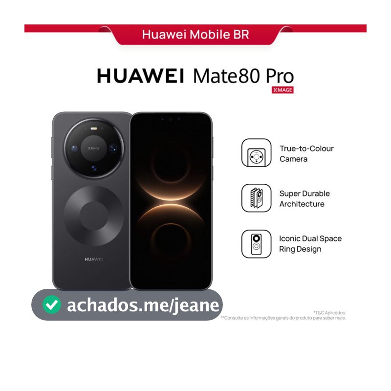 HUAWEI Mate 80 Pro| Celular | 16GB+512GB | Câmera com Cores Reais | Arquitetura Super Resistente | 5750 mAh