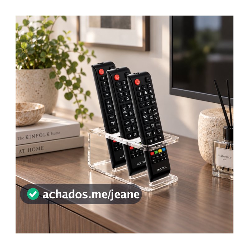 Organizador Suporte Porta Controle Remoto Flutuante em Acrílico