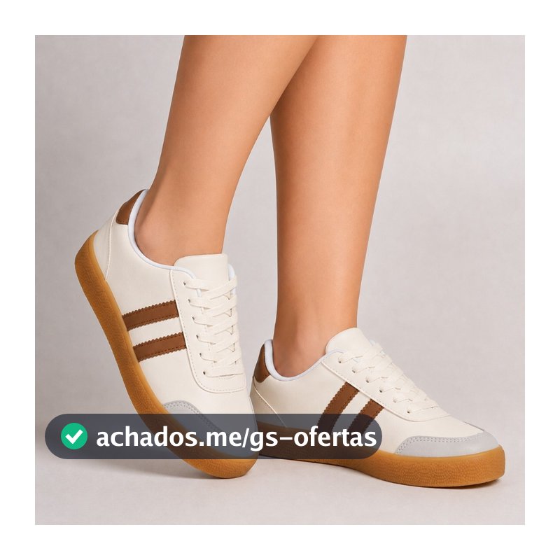 Tênis Casual Feminino Street Leve e Confortável Solado Caramelo Conforto e Estilo