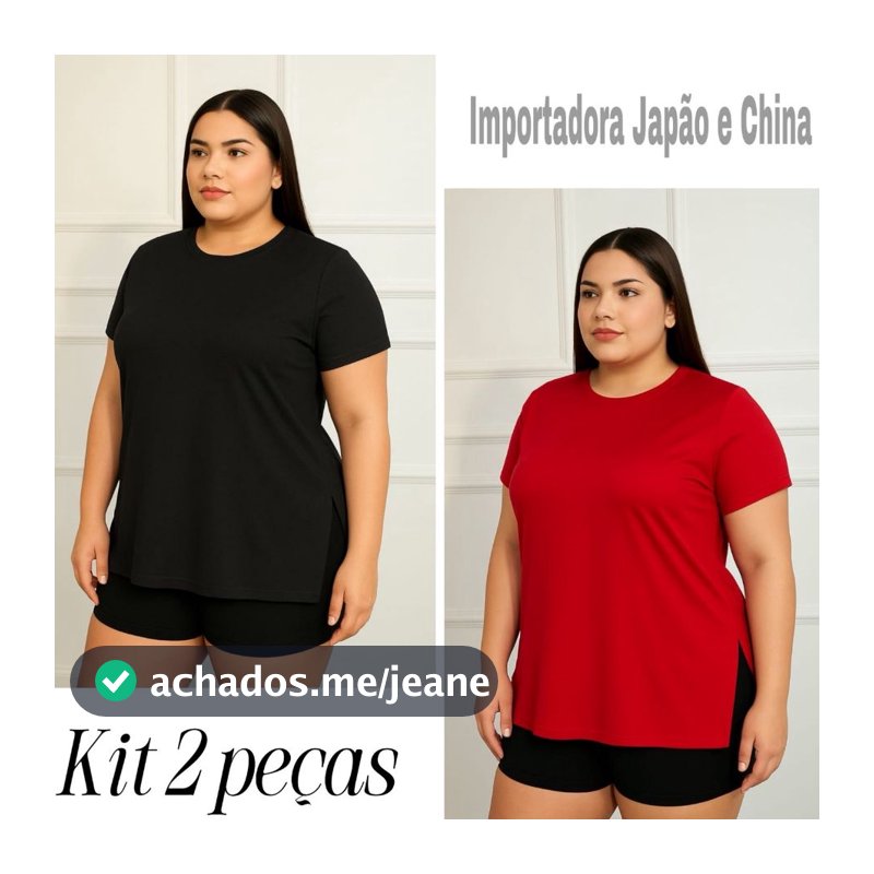 Kit 2  Vestlegging PLUS SIZE Blusa Feminina Academia Caminhada