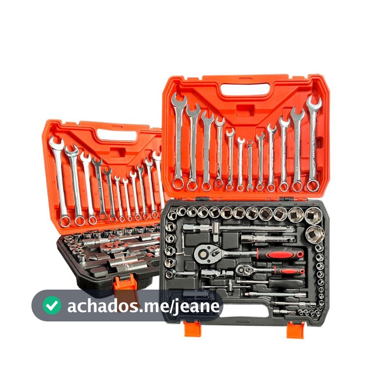 Kit Ferramenta Jogo Soquete Chave Combinada Catraca 61 Pcs
