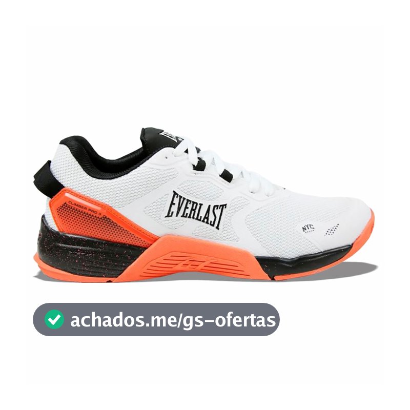 Tênis Everlast Climber Pro 3 Unissex Training BrancoLaranja