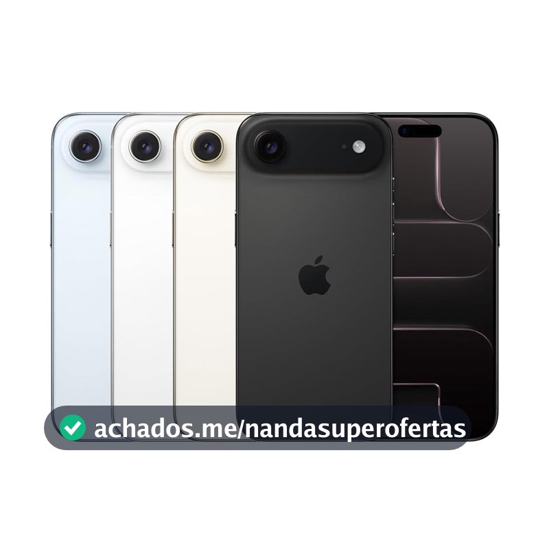 Celular Apple iPhone 17 Air 256GB 5G iOS Tela 6,6" polegadas 48MP Chip A19 Pro com Design Ultra-Fino