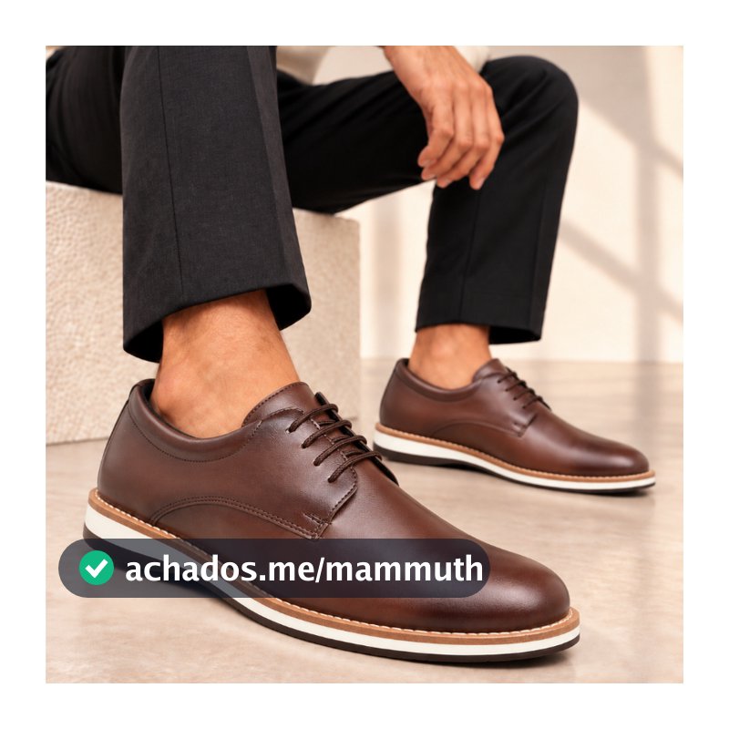 Sapato Masculino Social Oxford Confortável Casual Sapatênis Derby Couro Trabalho Casamento Elegante Moderno Esporte Fino