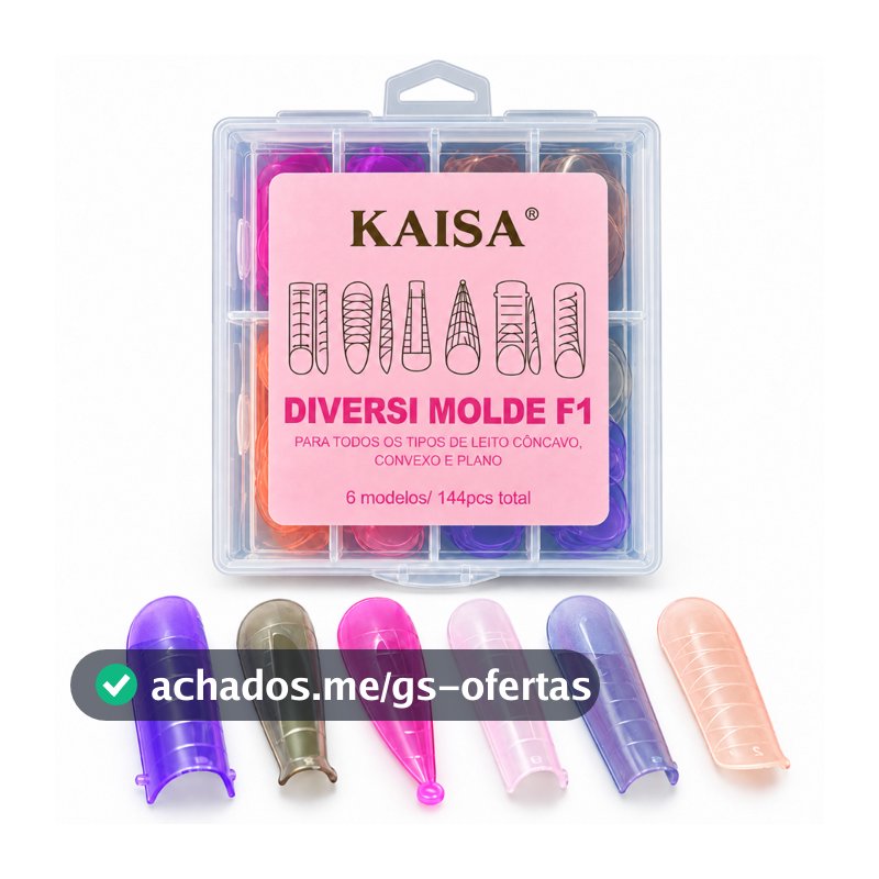 Molde F1 Colorido KAISA Diversi Color 6 Formatos Bailarina Stiletto Quadrado Curvo Mandorla Russo