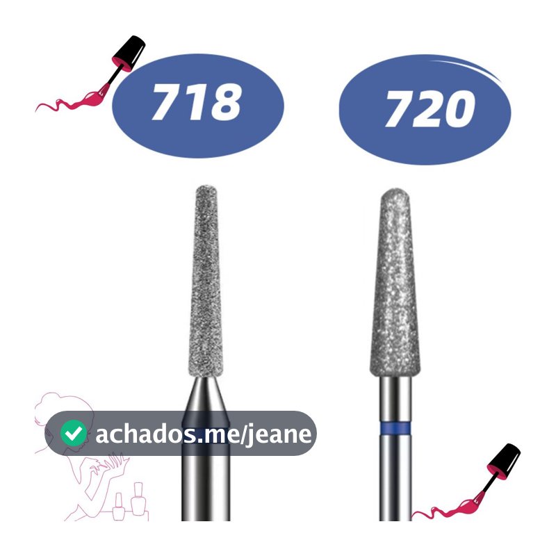 Brocas Diamantada 718 720 Cutícula Unha Motor Kit Brocas