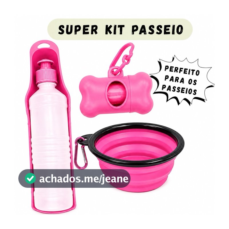 Kit Passeio Completo 3 em 1 para Cães