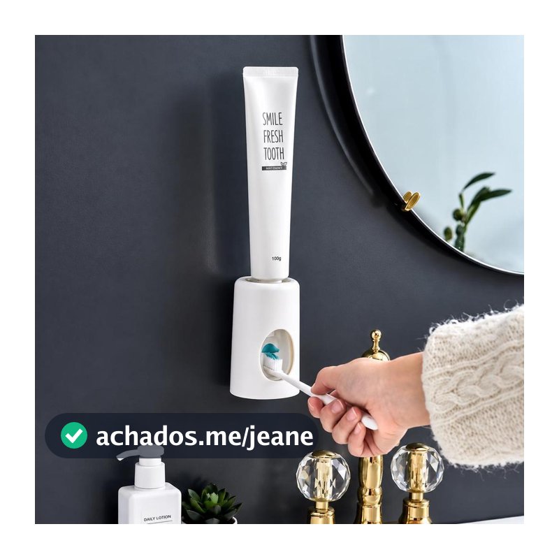 Dispensador Automático de Pasta de Dente – Organizador de Banheiro com Fixação Adesiva