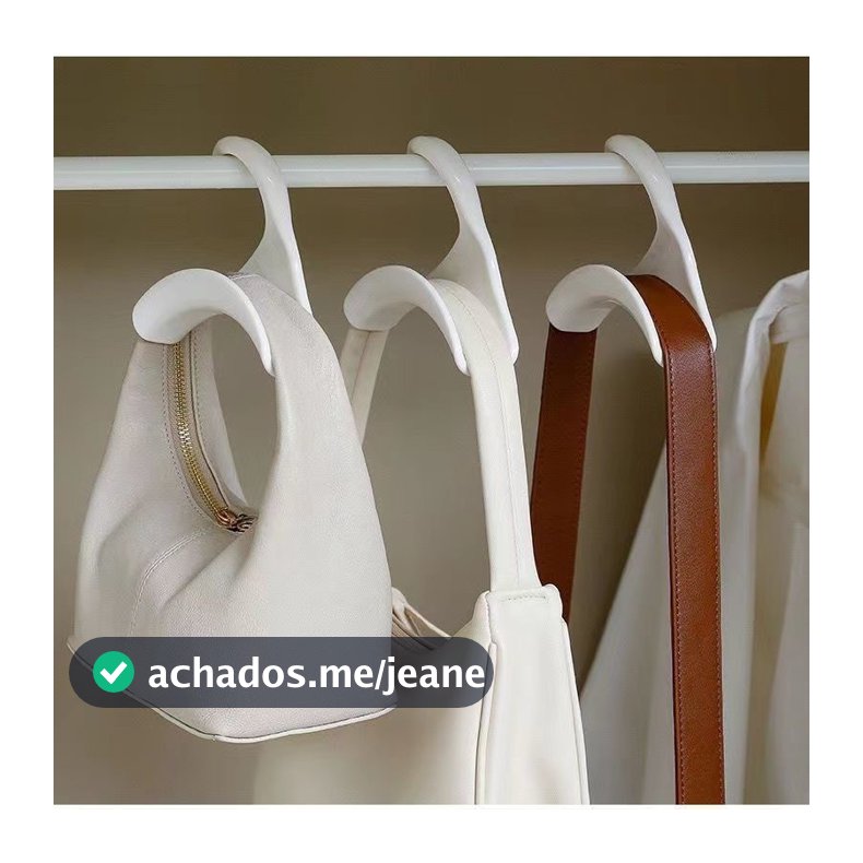 4 peças de ganchos organizadores duráveis para varão de armário para bolsas, chapéus, cachecóis, xales, gravatas - rack