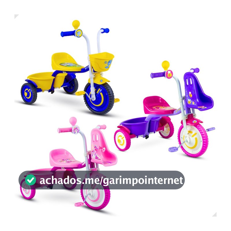 Motoca Motinha Triciclo Infantil Com Pedal Menino Menina