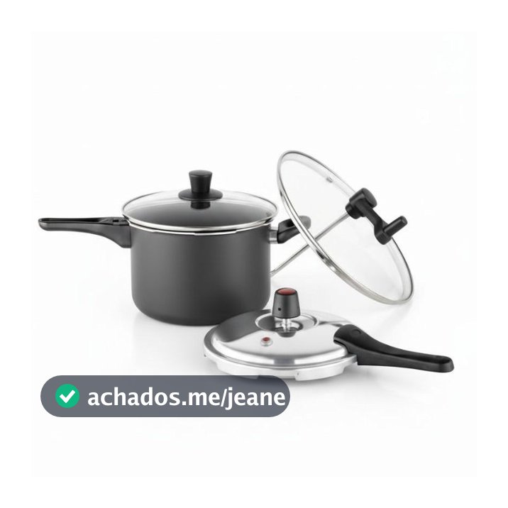 Jogo De Panela Antiaderente 3 em 1 Funcional Panela Pressão Pipoqueira Panela Convencional