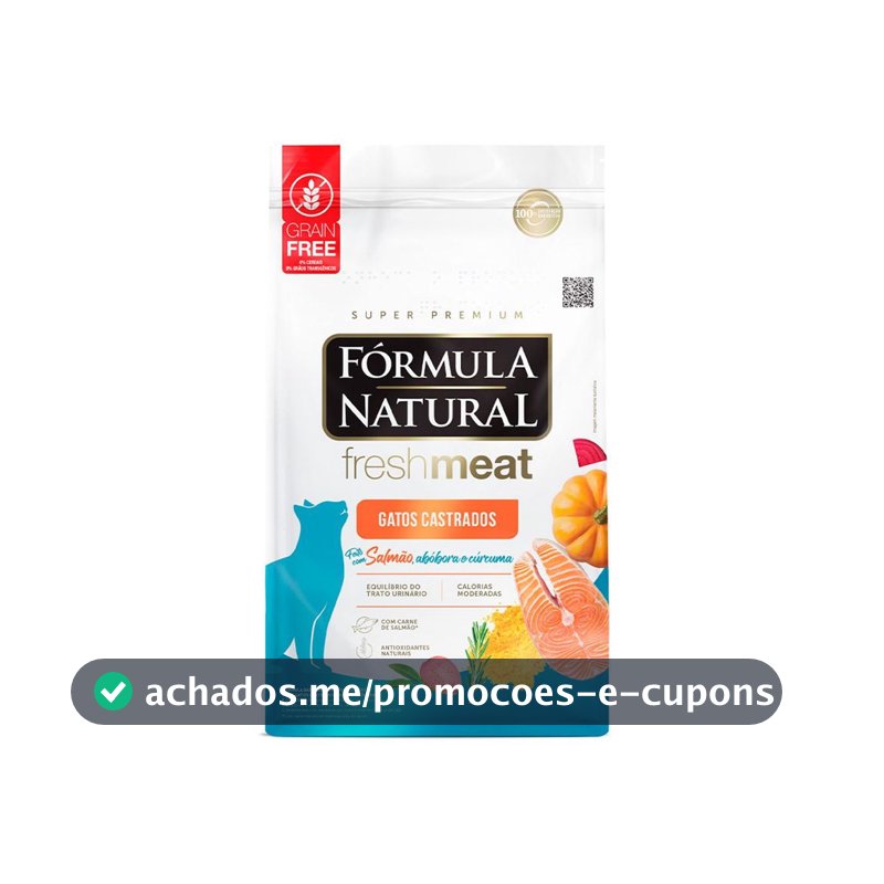 Fórmula Natural Fresh Meat Salmão Gato Castrado 10,1KG