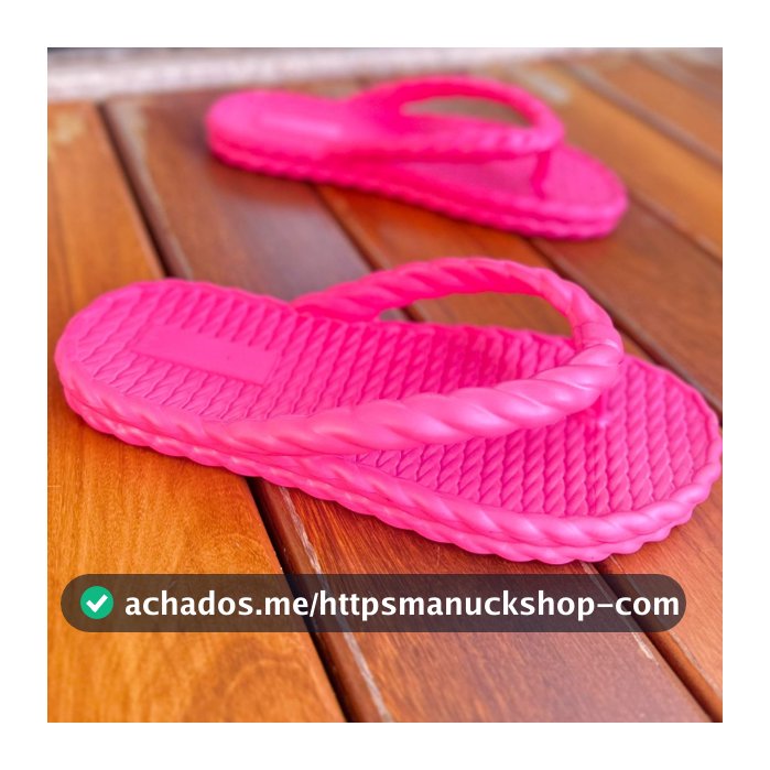 Chinelo Nuvem EVA Trança Neon Antiderrapante Piscina e Banho Forma Grande