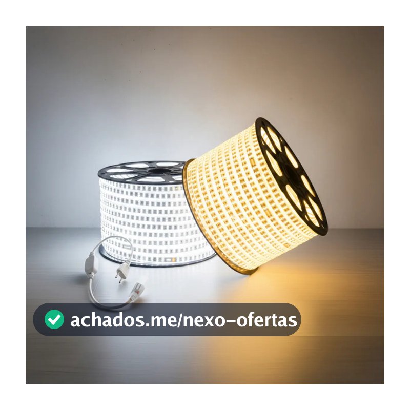 1 a 10 Metros Fita Mangueira de LED 5050 para Decoração 110V ou 220V Branco Frio/Quente Com Conector