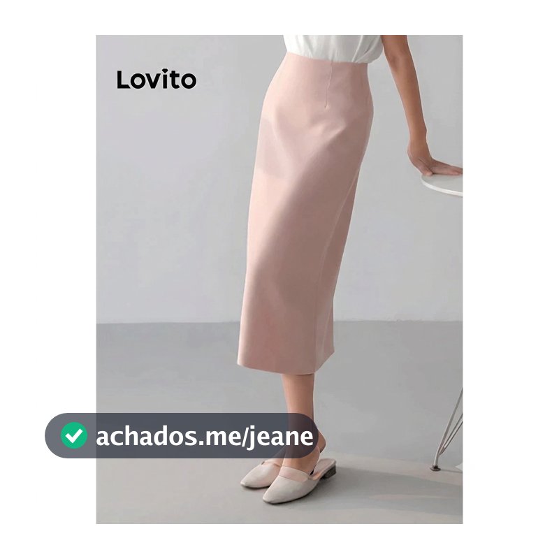 Lovito Saia Feminina Midi Lápis SKNS56EX515