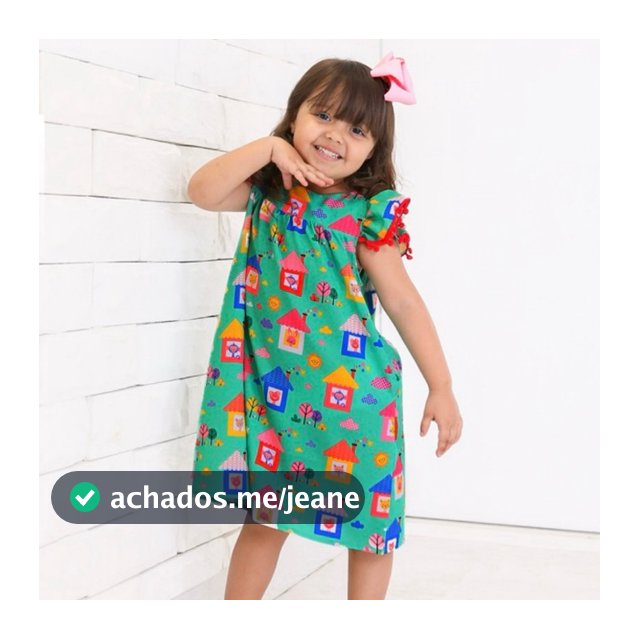 Vestido Infantil Menina Princesa Vestido Estampa Gatinho 4 anos Vestido Criança Farm Manga Bufante