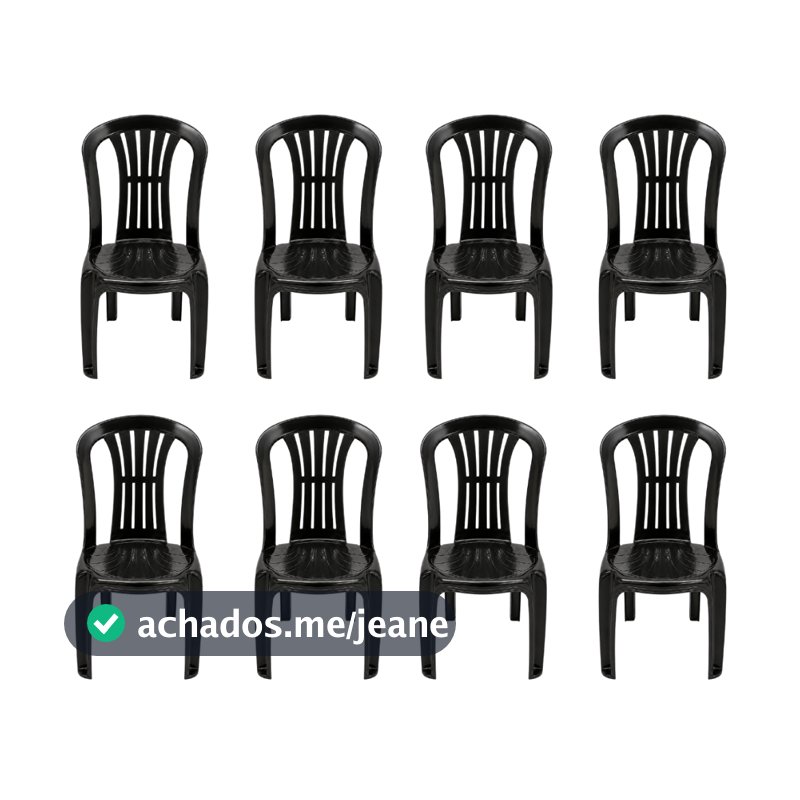 8 Cadeira Plástica Bistrô Empilhável Cozinha Varanda Festa Evento Restaurante