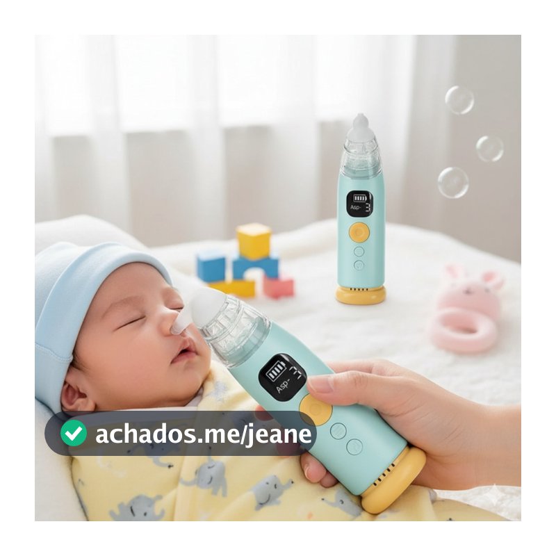 Aspirador Nasal Infantil 9 Níveis Sucção Ajustável Com Música Recarregável Silicone Alimentício Seguro Silencioso 5V/1A