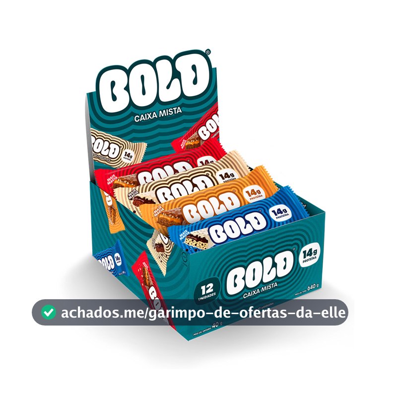 Barra de Proteína BOLD - 14g de Proteína - Caixa Mista com 12 Unidades | 4 Sabores