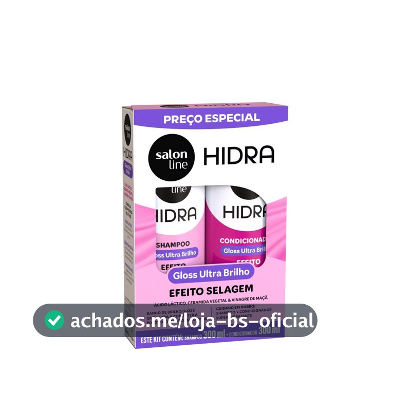 Kit Shampoo + Condicionador Hidra Nutrição e Brilho Salon Line 300ml