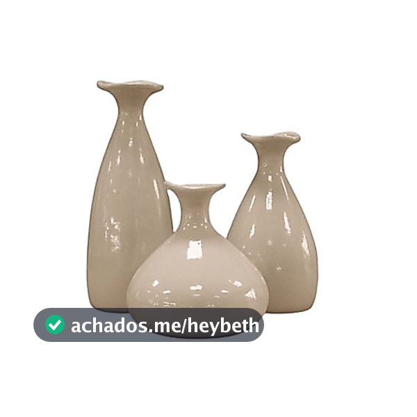 Trio Vaso Garrafa De Cerâmica Decorativa Para decoração Sala Suculenta