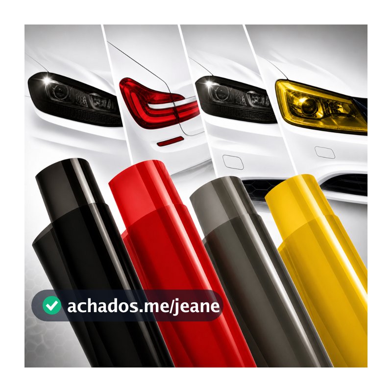 Película Adesiva Automotiva Antirrisco Para Farol Lanterna Motos e Carros Impermeável Proteção