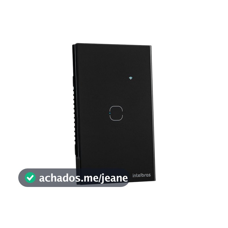 Interruptor inteligente Wi-Fi Touch Preto EIW 1001 Intelbras