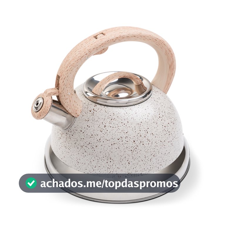 Chaleira de Apito com Indução - Brinox - Roma 2,7 litros - Cor Vanilla