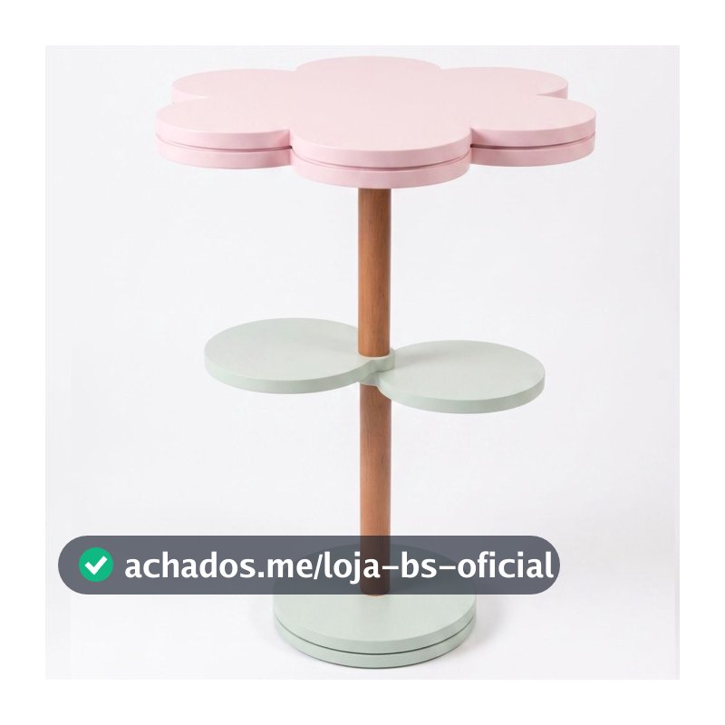 Mesa Flor Infantil Decoração Madeira Quarto Sala Desmontável