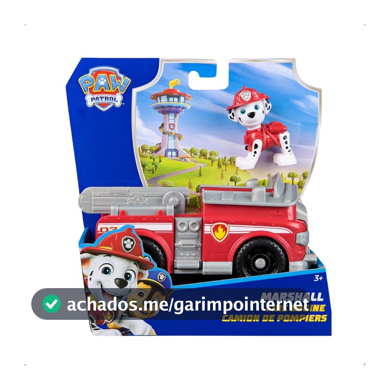 Patrulha Canina Boneco Brinquedo Veiculo Solido Marshall Sunny